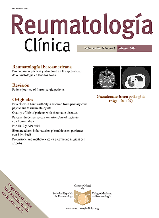 Go to journal home page - Reumatología Clínica